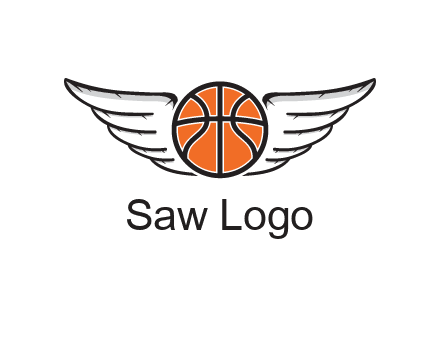 wings behind basketball