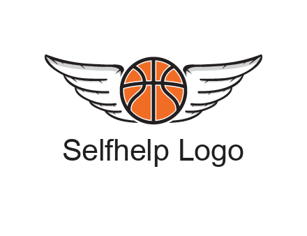 wings behind basketball