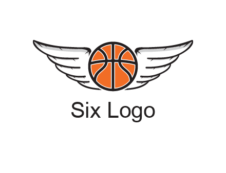 wings behind basketball