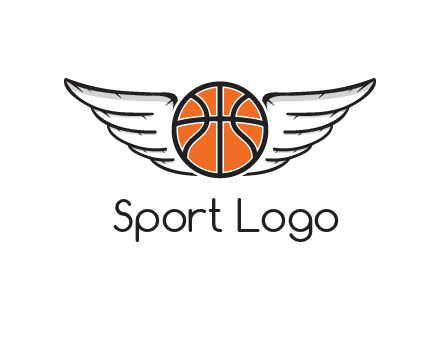 wings behind basketball