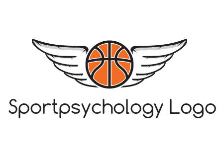 wings behind basketball