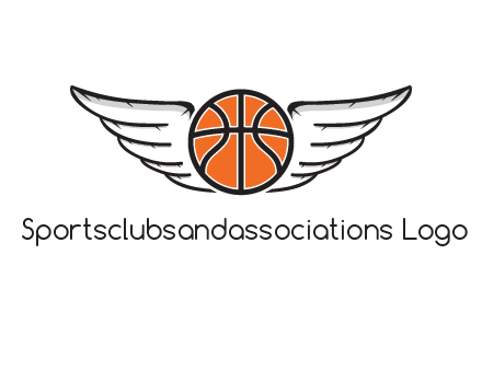 wings behind basketball