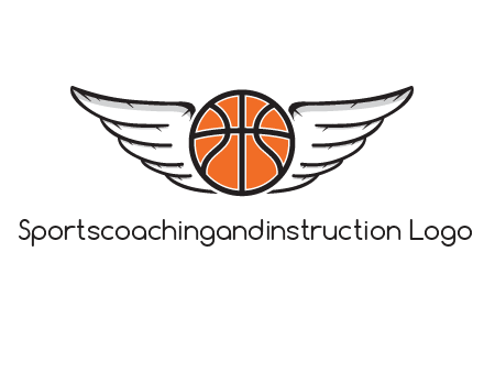 wings behind basketball