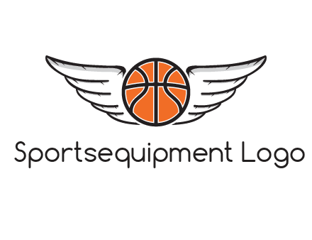 wings behind basketball