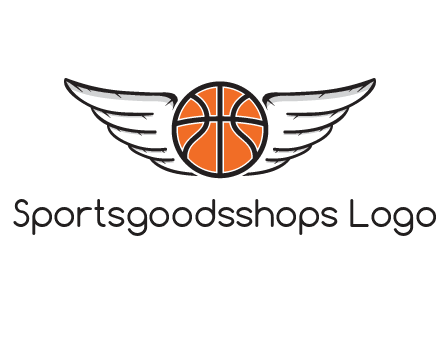 wings behind basketball
