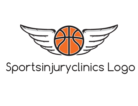 wings behind basketball