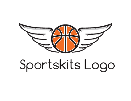 wings behind basketball