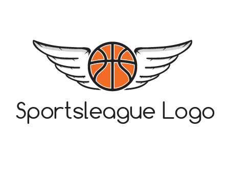 wings behind basketball