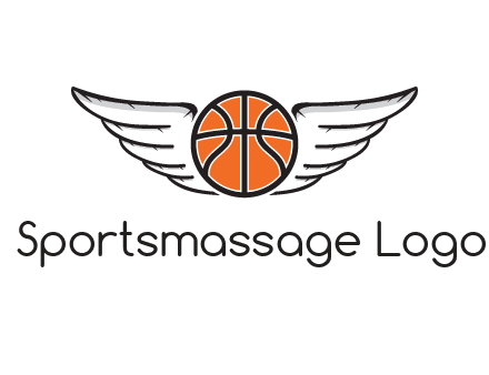 wings behind basketball