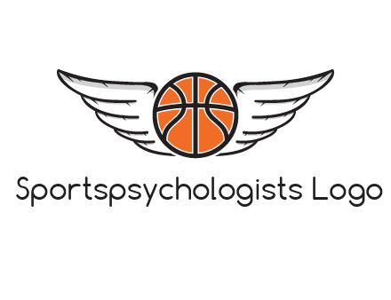 wings behind basketball