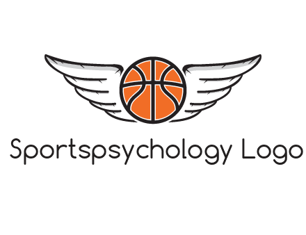wings behind basketball