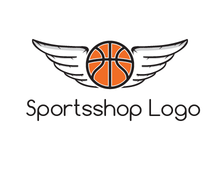 wings behind basketball