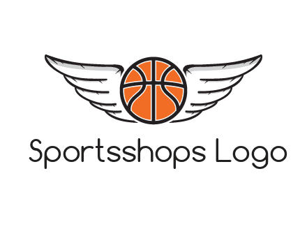 wings behind basketball