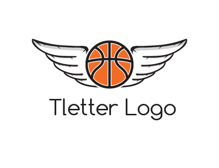 wings behind basketball