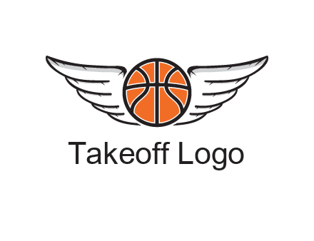 wings behind basketball