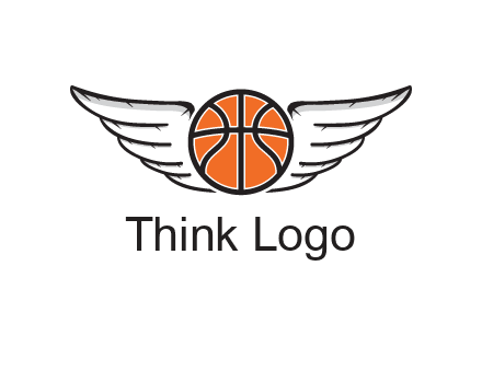wings behind basketball