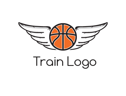 wings behind basketball