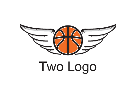 wings behind basketball