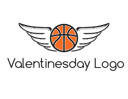 wings behind basketball