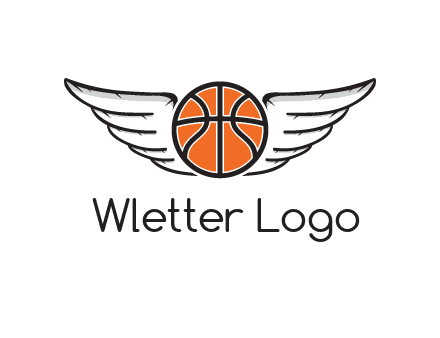 wings behind basketball