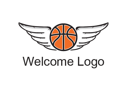 wings behind basketball