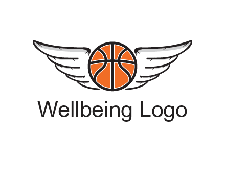 wings behind basketball