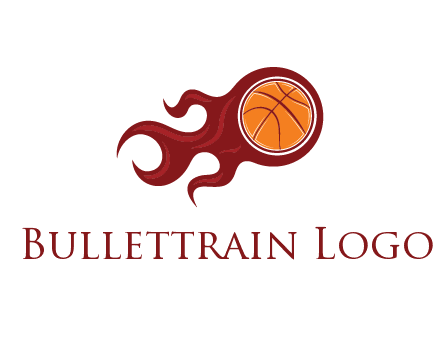 flames on basketball
