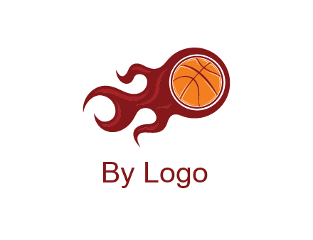 flames on basketball