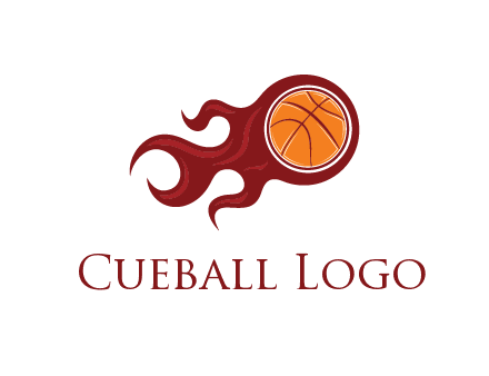 flames on basketball