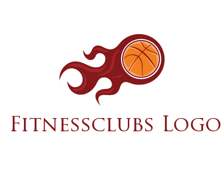 flames on basketball