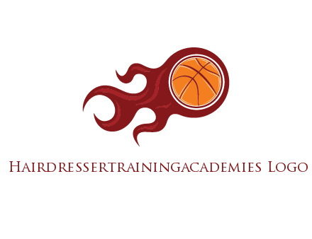 flames on basketball