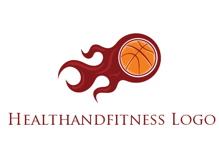 flames on basketball