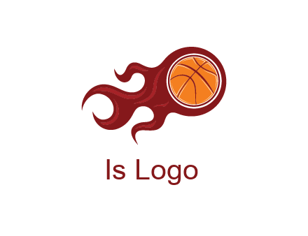 flames on basketball