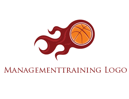 flames on basketball