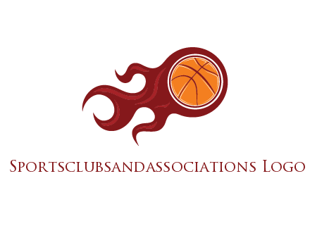 flames on basketball