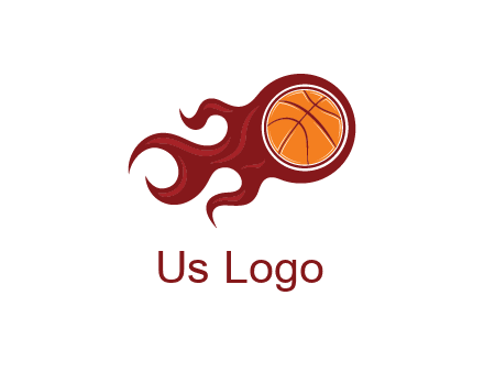 flames on basketball