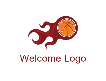 flames on basketball