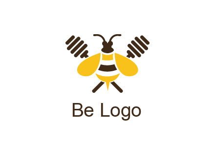 honey dipper behind honey bee