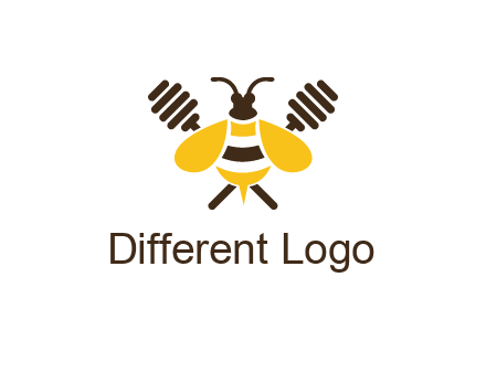 honey dipper behind honey bee