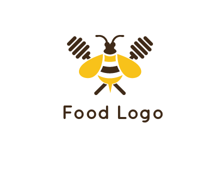 honey dipper behind honey bee