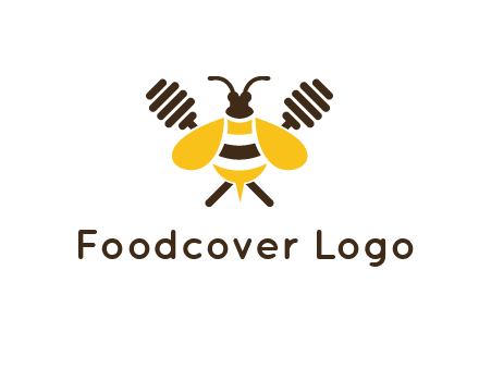 honey dipper behind honey bee