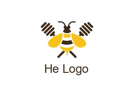 honey dipper behind honey bee