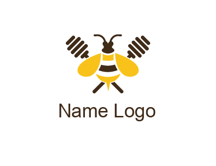 honey dipper behind honey bee