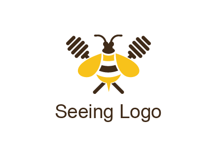 honey dipper behind honey bee