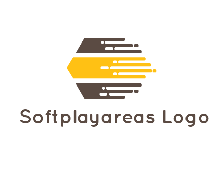 hexagon with digital lines