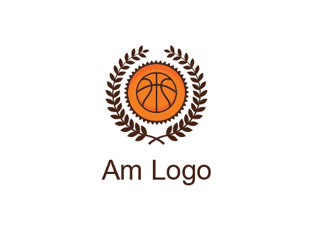 basketball in leaves