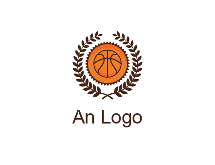 basketball in leaves