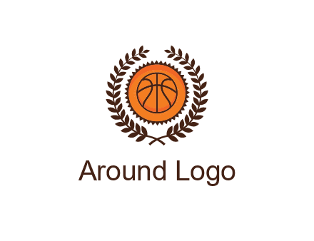 basketball in leaves
