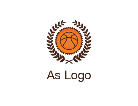 basketball in leaves