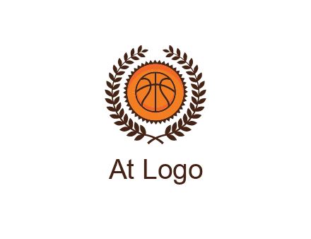 basketball in leaves